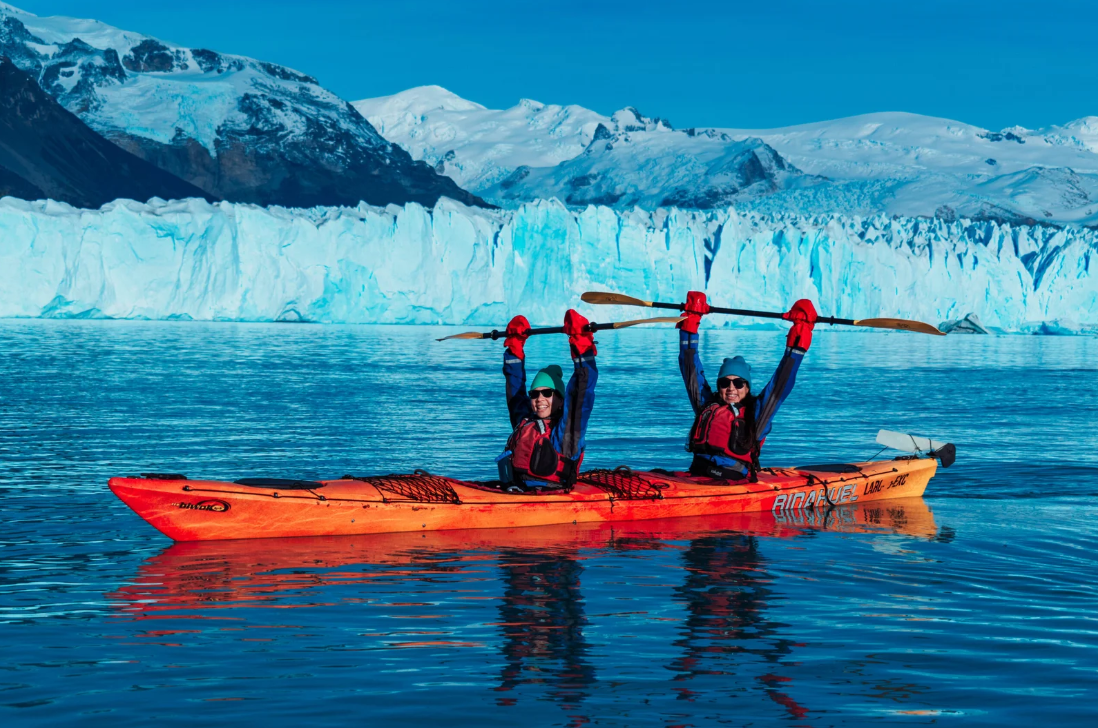 Kayak en glaciar